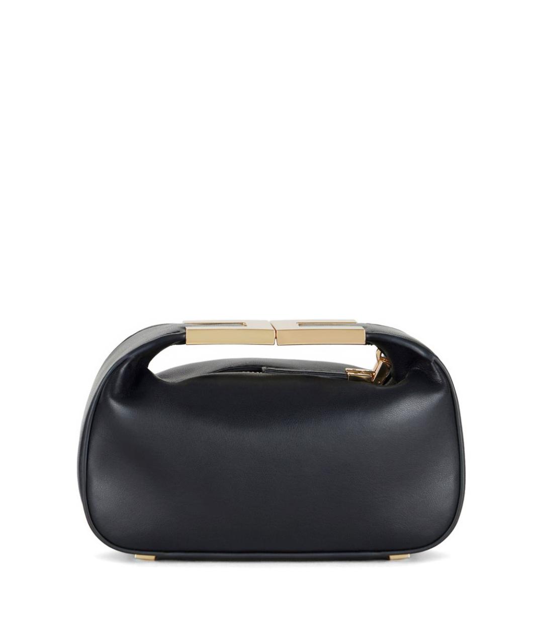 ELISABETTA FRANCHI Черная сумка с короткими ручками из искусственной кожи, фото 3