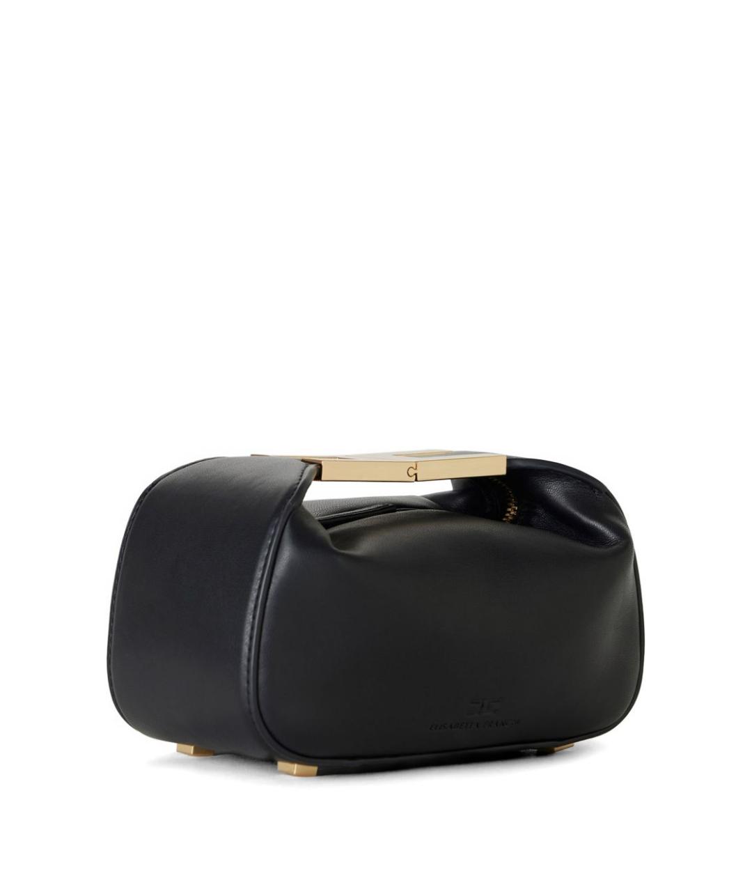 ELISABETTA FRANCHI Черная сумка с короткими ручками из искусственной кожи, фото 2