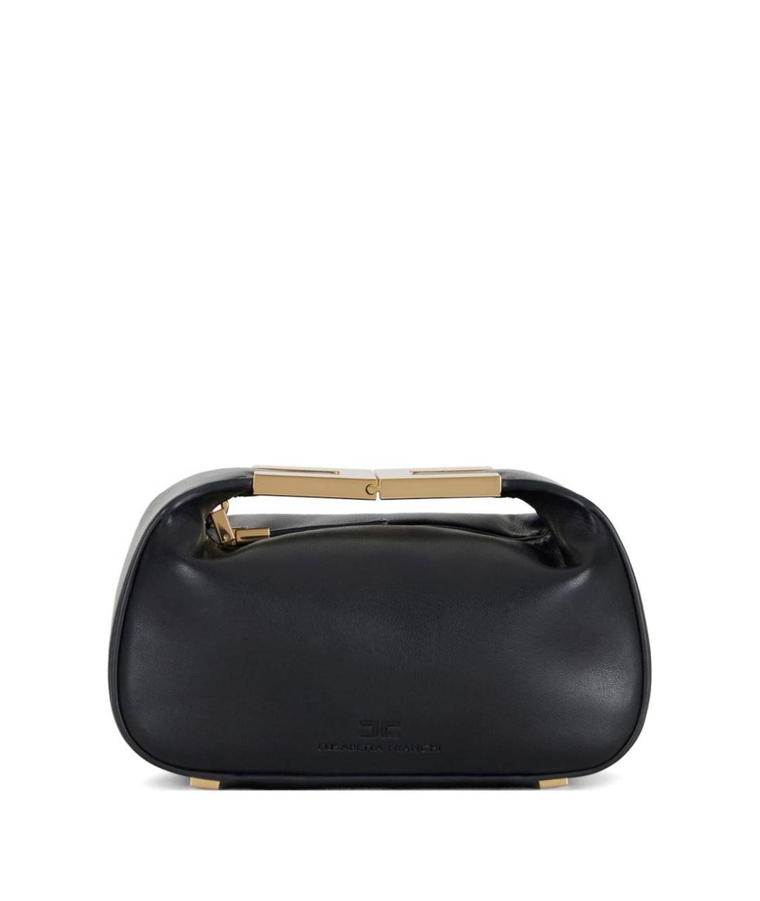 ELISABETTA FRANCHI Черная сумка с короткими ручками из искусственной кожи, фото 1