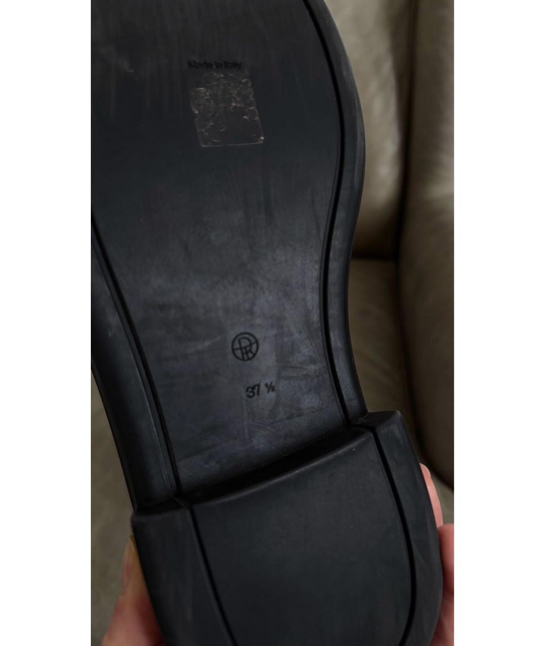 THE ROW Черные кожаные полусапоги, фото 3