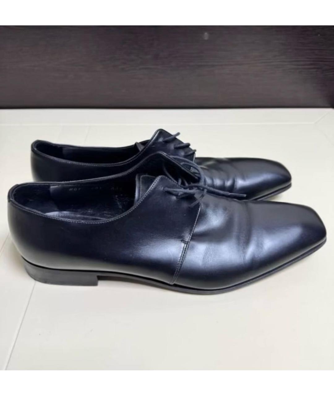 PRADA Черные кожаные туфли, фото 6