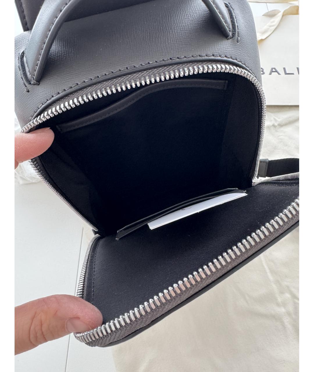 BALLY Антрацитовая кожаная сумка на плечо, фото 4