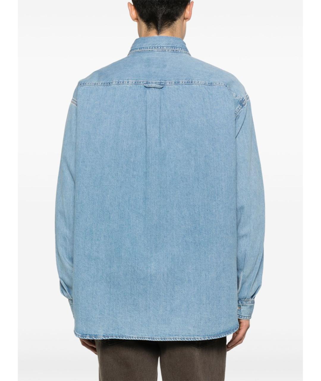 CARHARTT WIP Голубая хлопковая кэжуал рубашка, фото 4