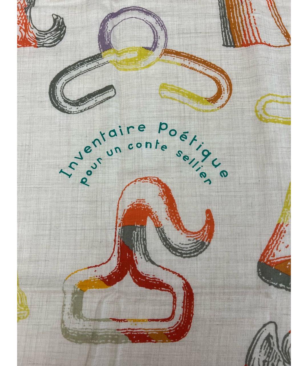 HERMES Мульти кашемировый платок, фото 6