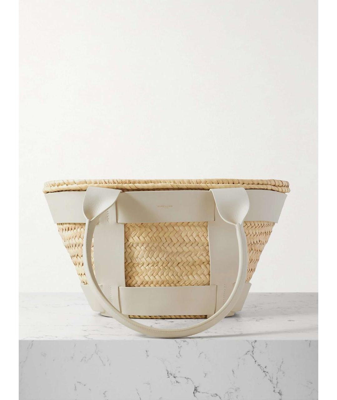 DEMELLIER Бежевая пелетеная пляжная сумка, фото 3