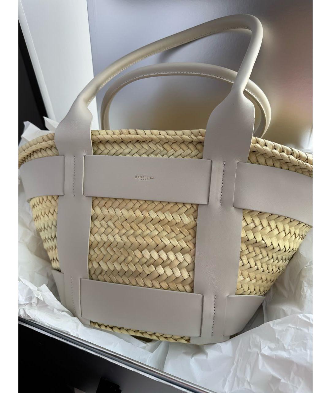 DEMELLIER Бежевая пелетеная пляжная сумка, фото 7