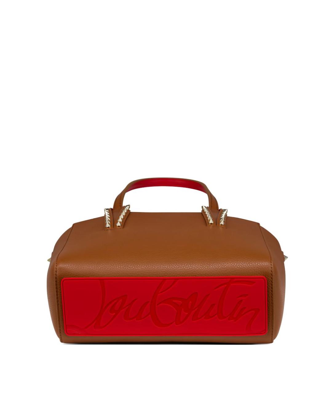 CHRISTIAN LOUBOUTIN Коричневая кожаная сумка тоут, фото 3