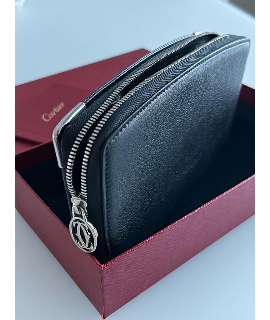 CARTIER Черный кожаный кошелек, фото 5