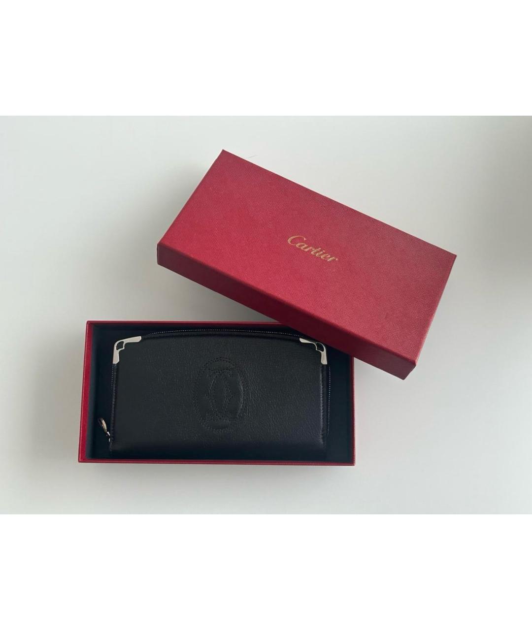 CARTIER Черный кожаный кошелек, фото 6
