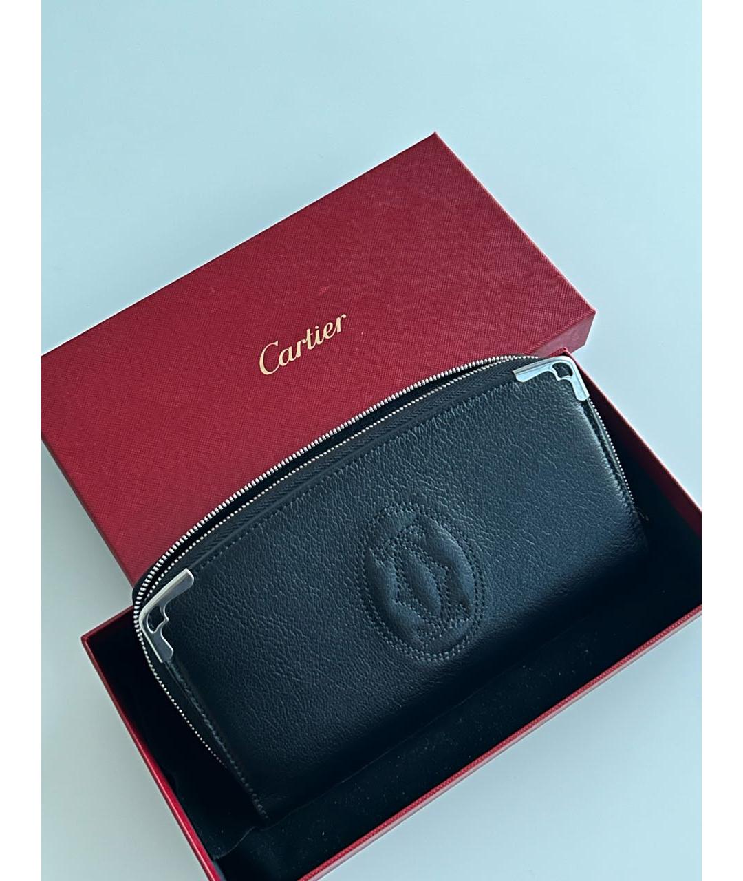 CARTIER Черный кожаный кошелек, фото 2