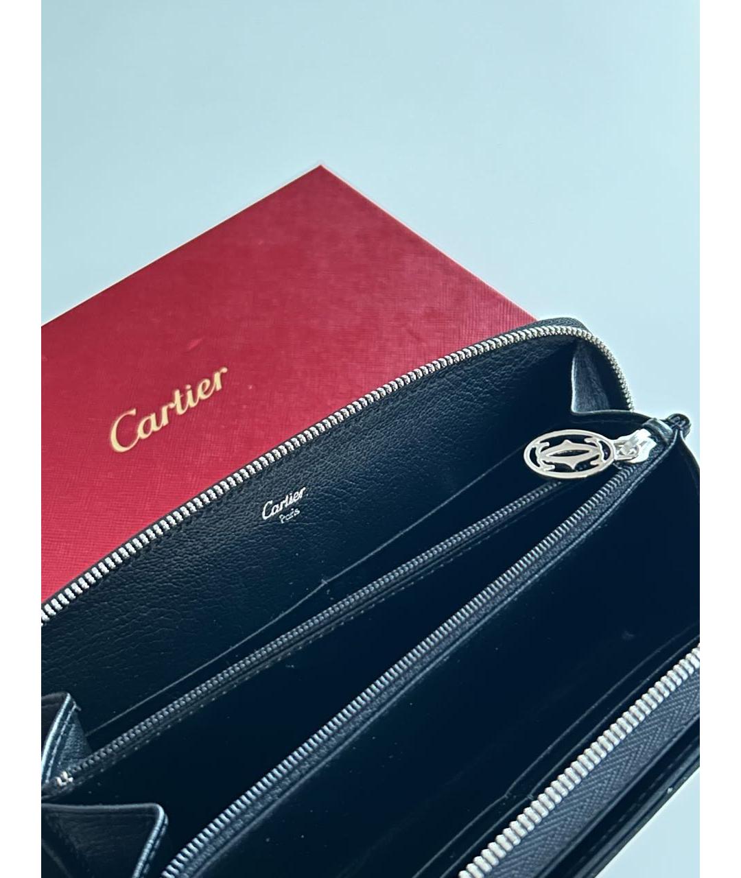 CARTIER Черный кожаный кошелек, фото 4