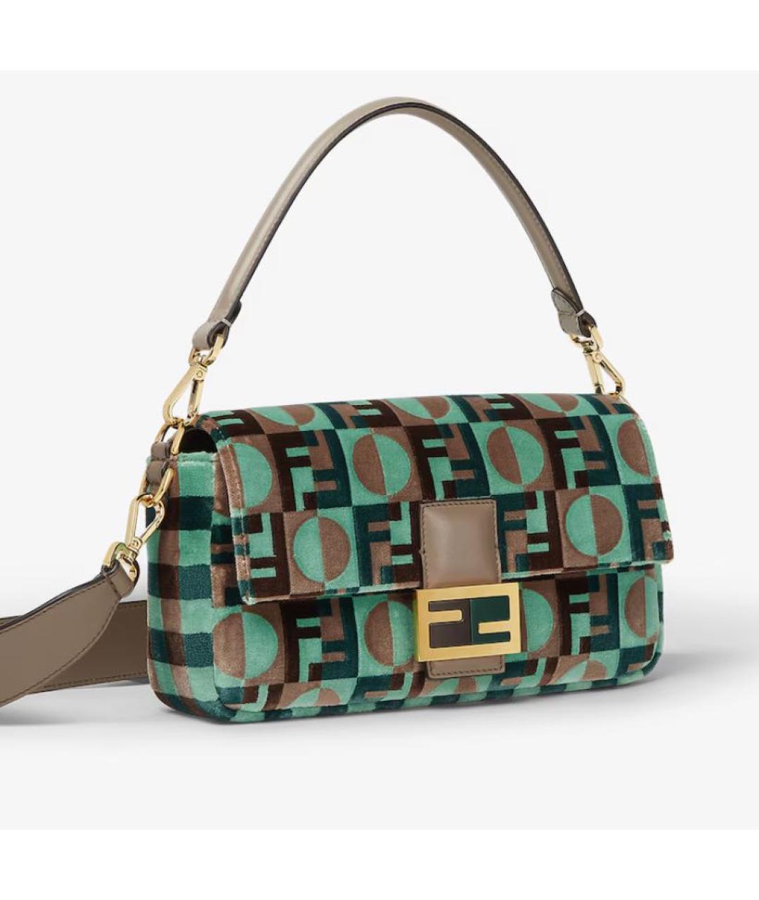 FENDI Зеленая сумка через плечо, фото 2