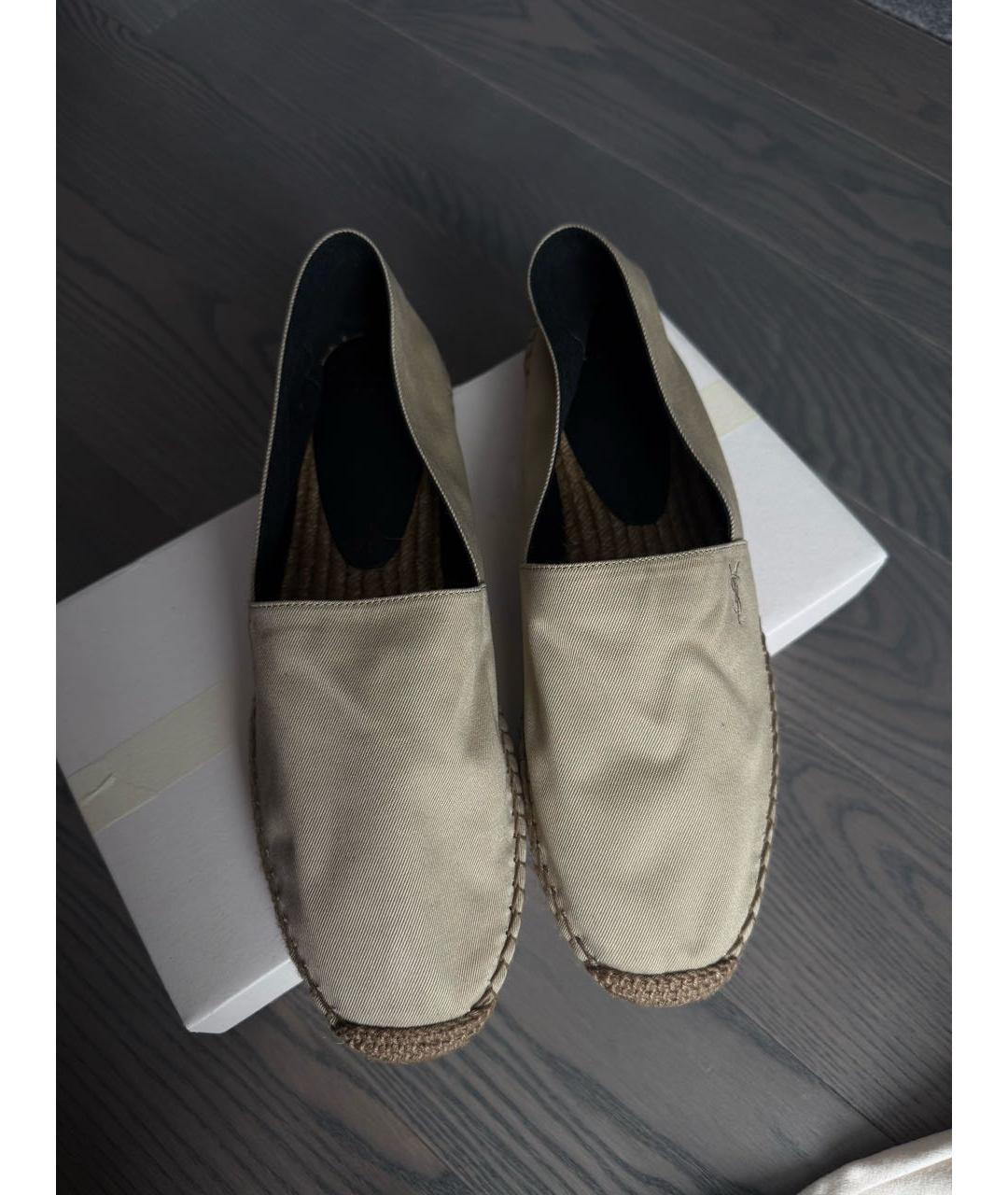 SAINT LAURENT Бежевые текстильные эспадрильи, фото 2