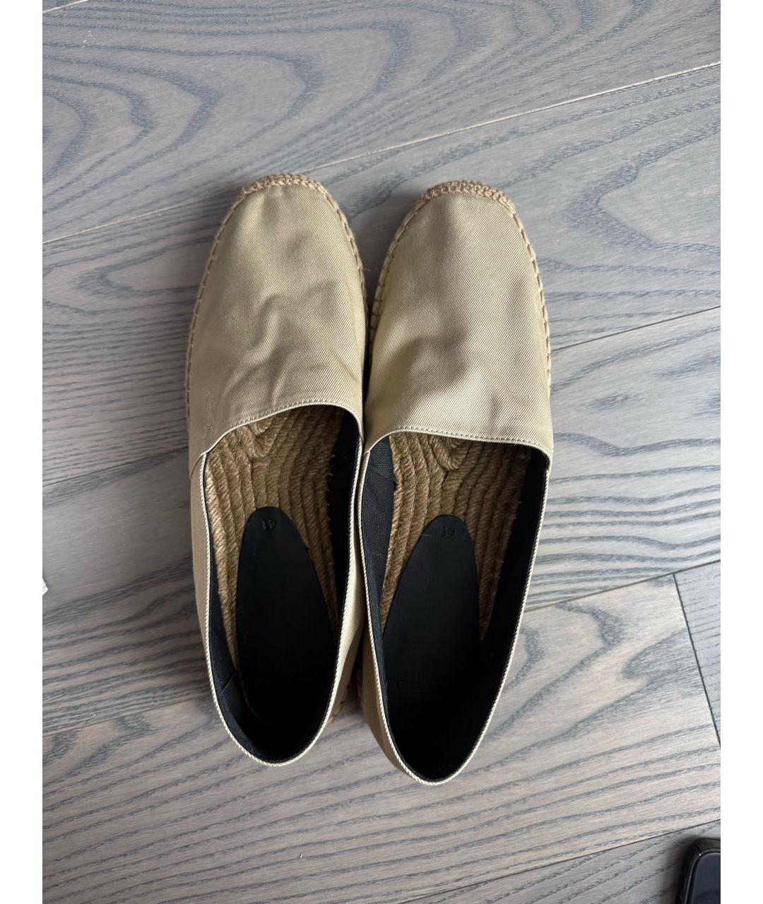 SAINT LAURENT Бежевые текстильные эспадрильи, фото 3