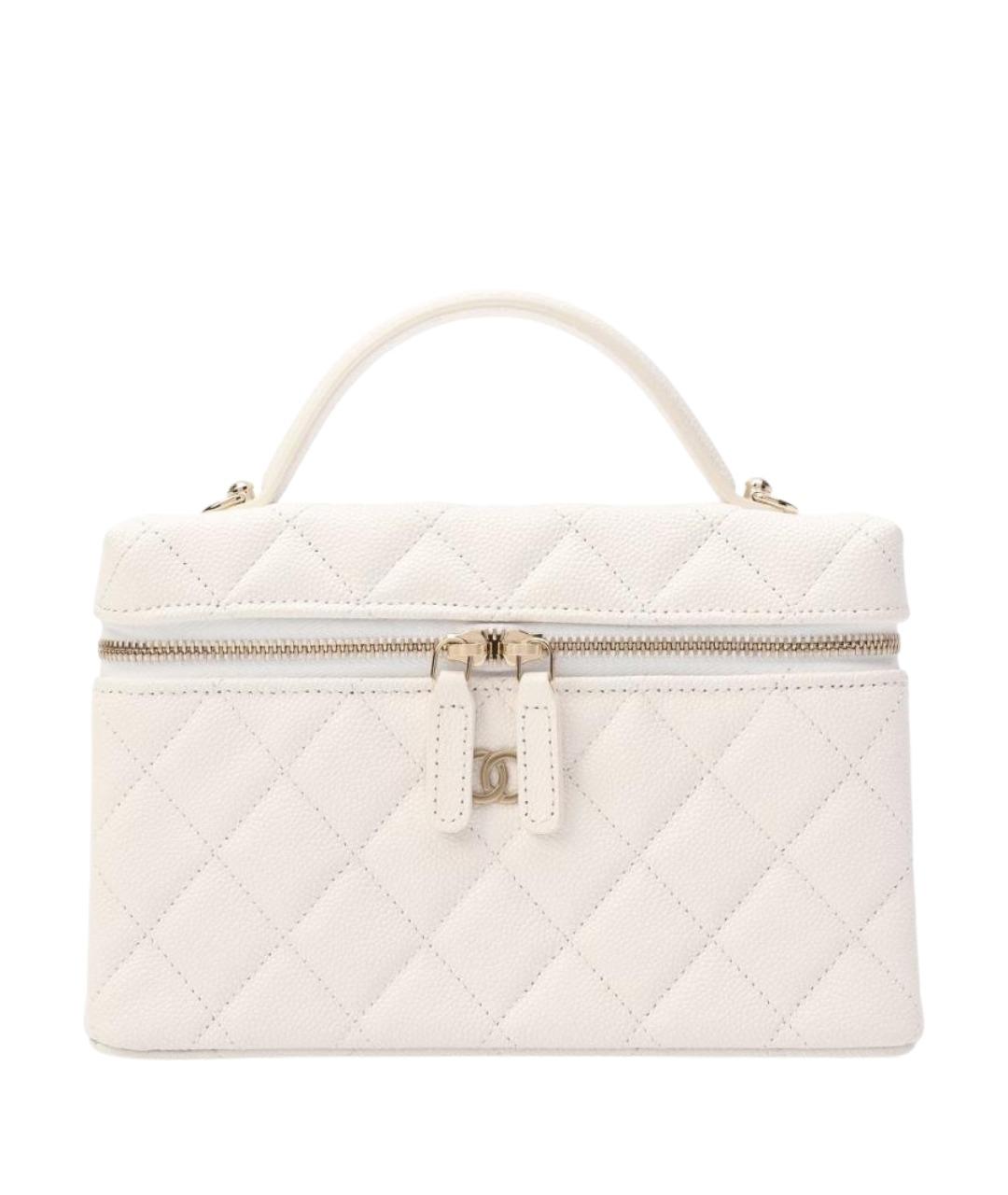 CHANEL Белая кожаная сумка через плечо, фото 1