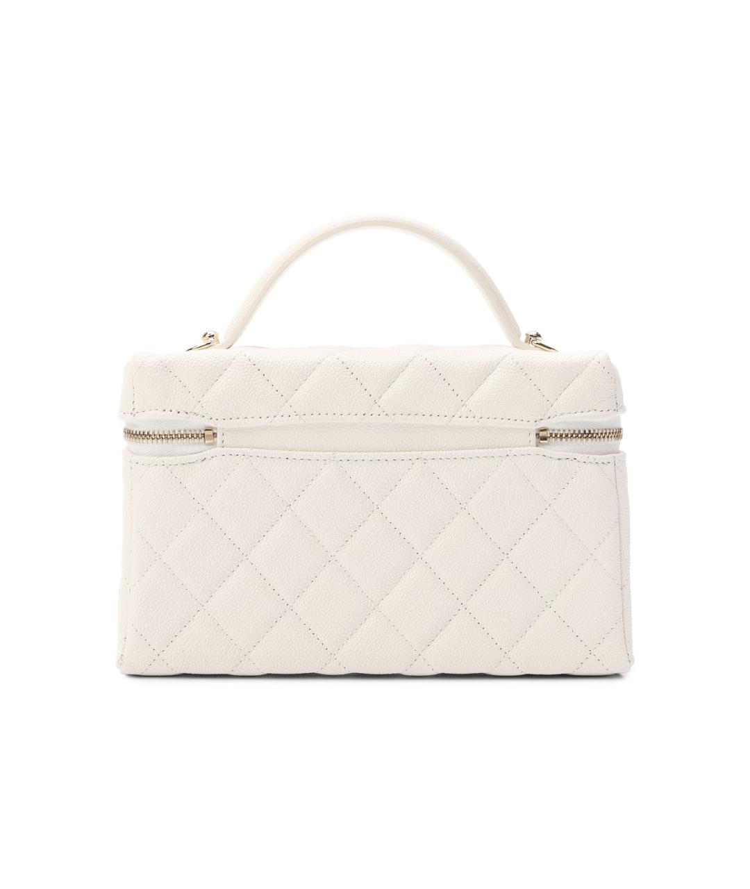 CHANEL Белая кожаная сумка через плечо, фото 2