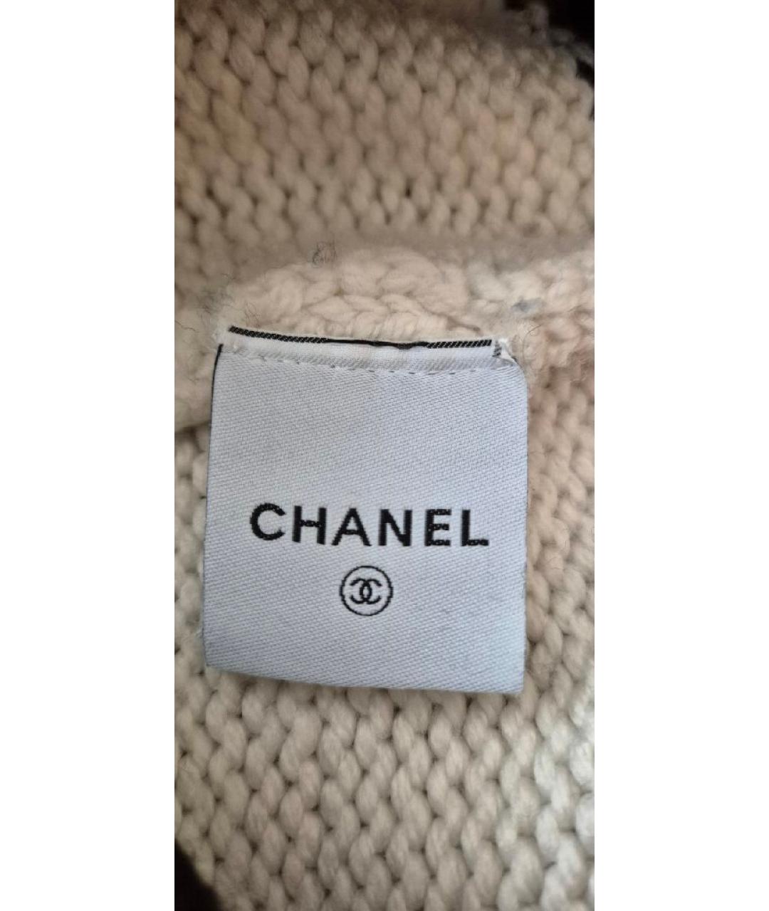 CHANEL Белый шерстяной джемпер / свитер, фото 7