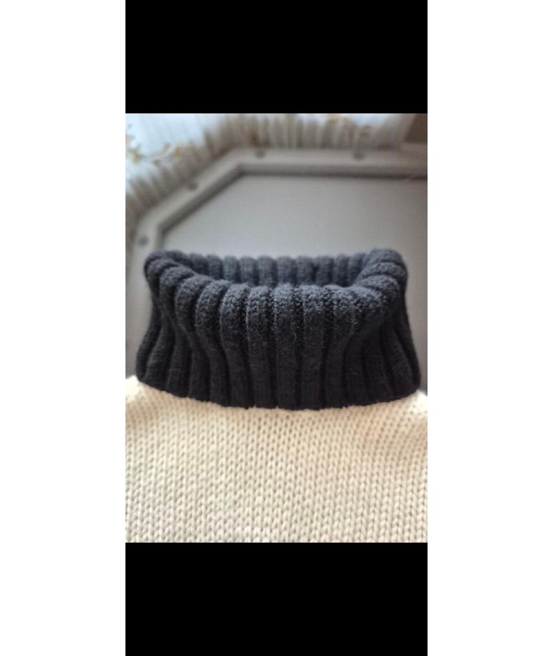 CHANEL Белый шерстяной джемпер / свитер, фото 3