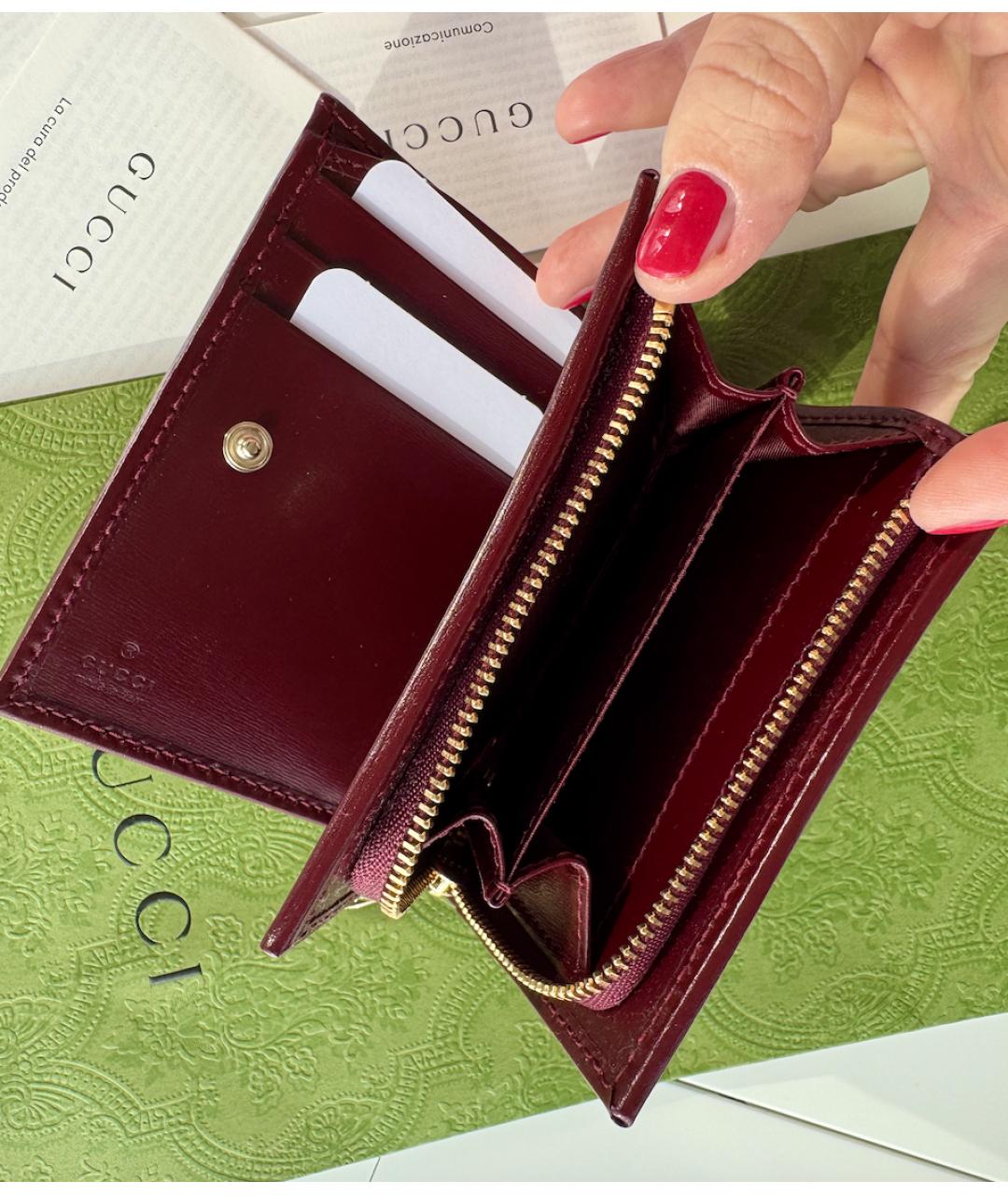 GUCCI Бордовый кошелек, фото 9