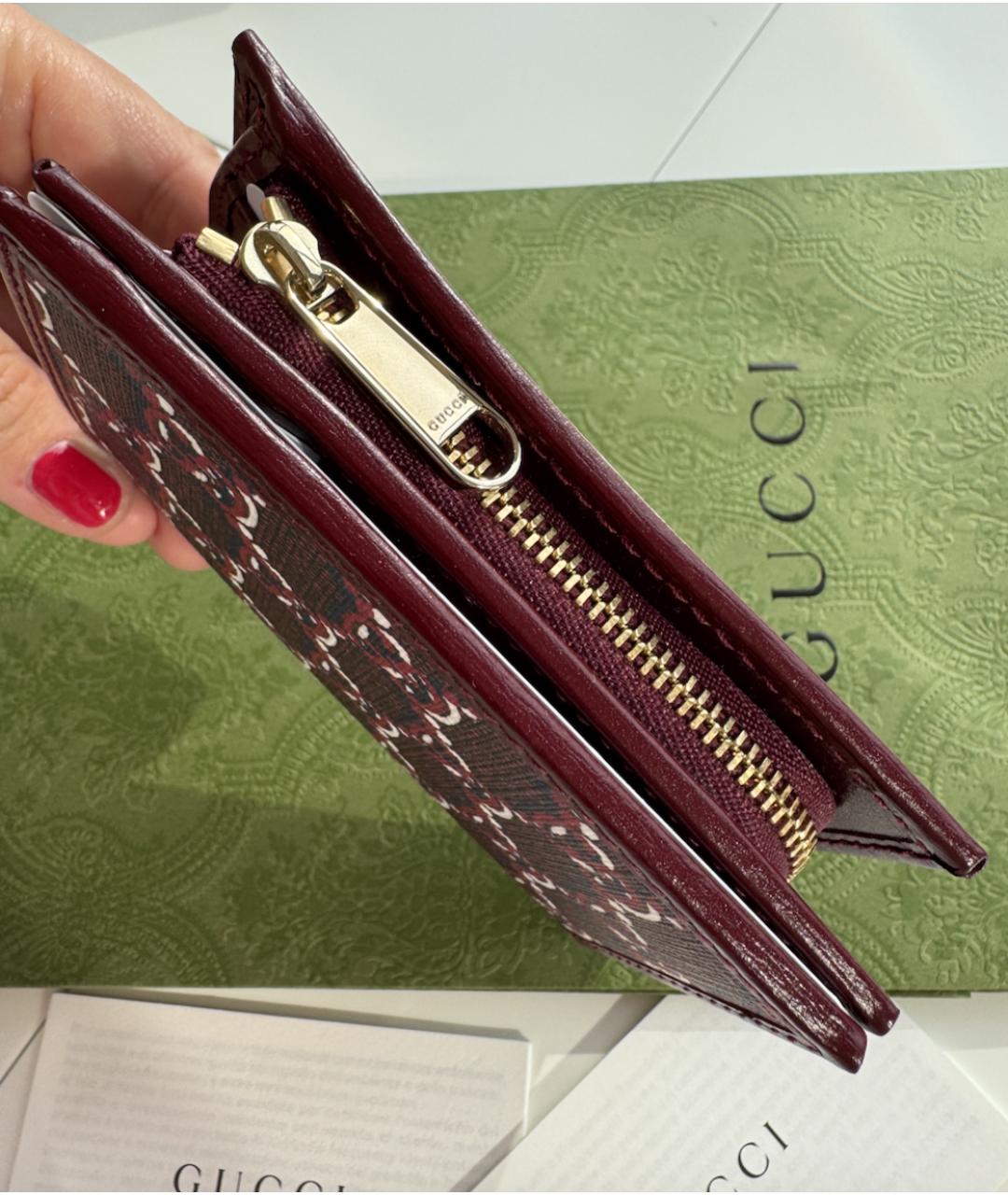 GUCCI Бордовый кошелек, фото 4