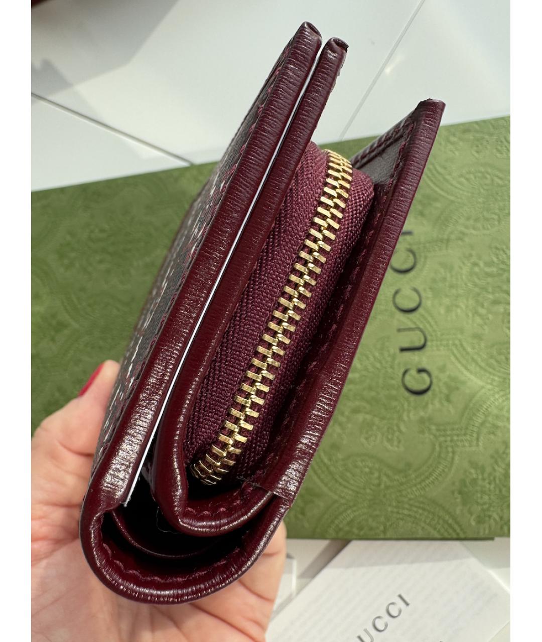 GUCCI Бордовый кошелек, фото 5