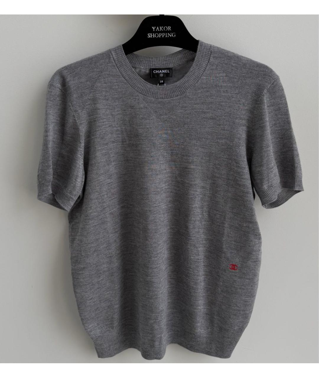 CHANEL Серый кашемировый джемпер / свитер, фото 6