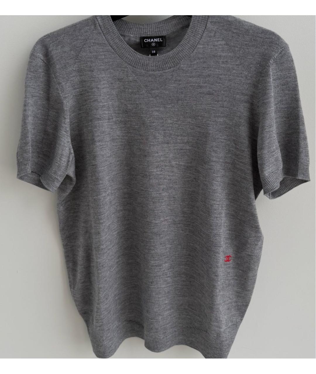 CHANEL Серый кашемировый джемпер / свитер, фото 7