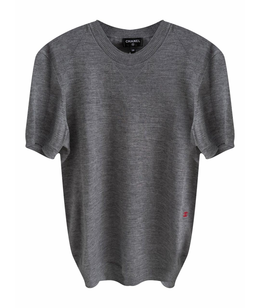 CHANEL Серый кашемировый джемпер / свитер, фото 1