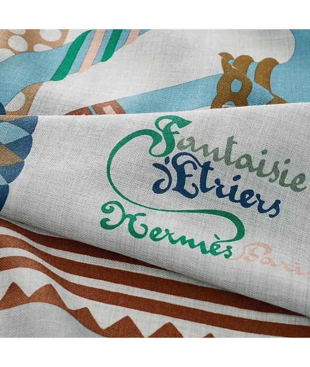 HERMES Мульти кашемировый платок, фото 2