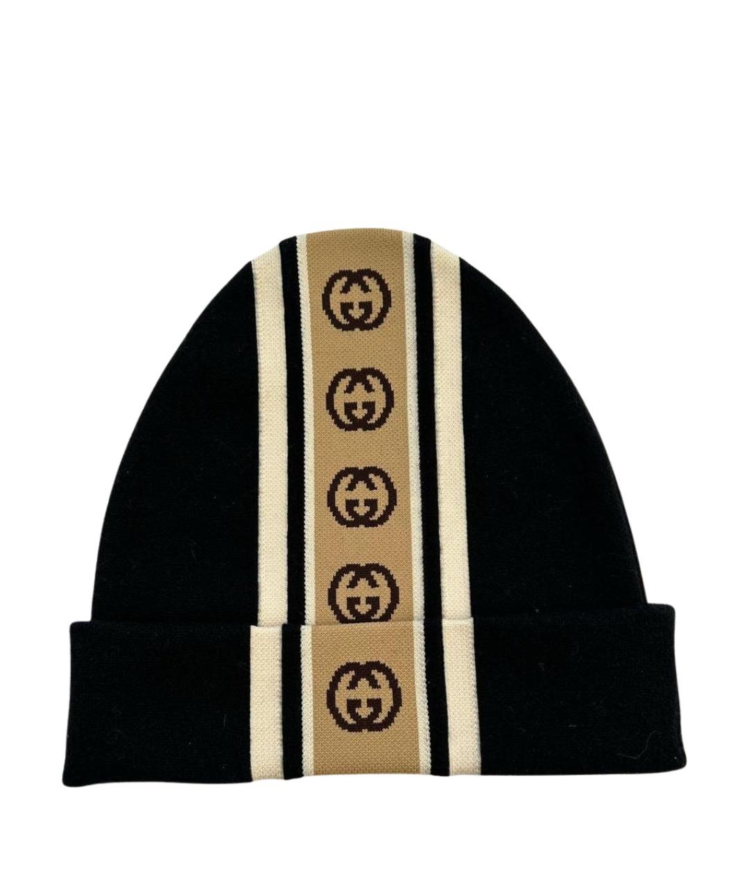 GUCCI Черная шапка, фото 1