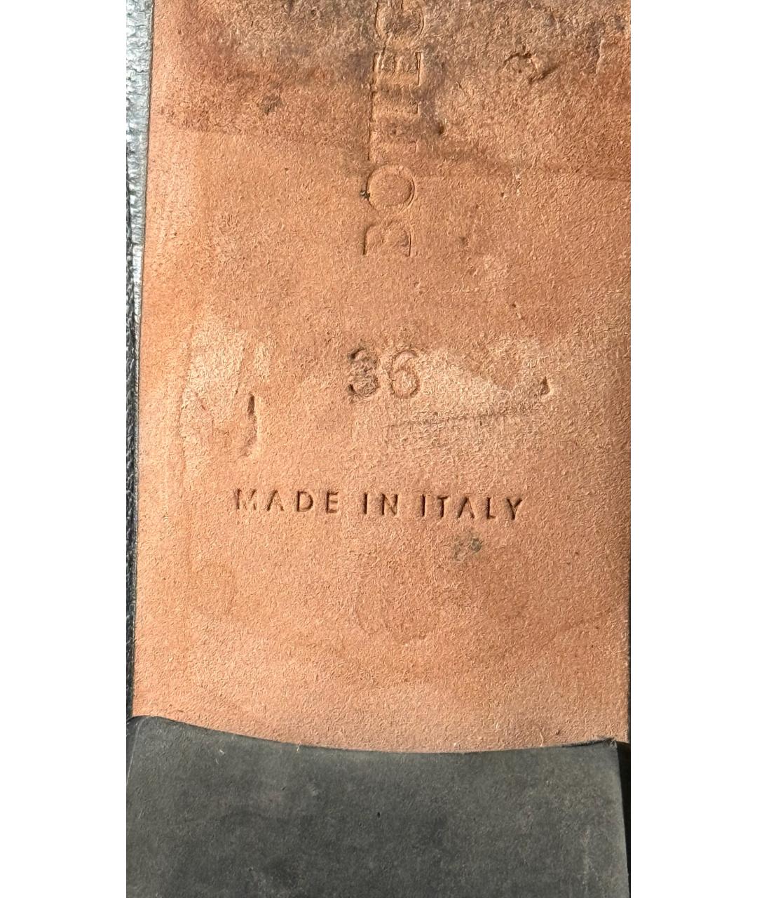 BOTTEGA VENETA Черные кожаные балетки, фото 5