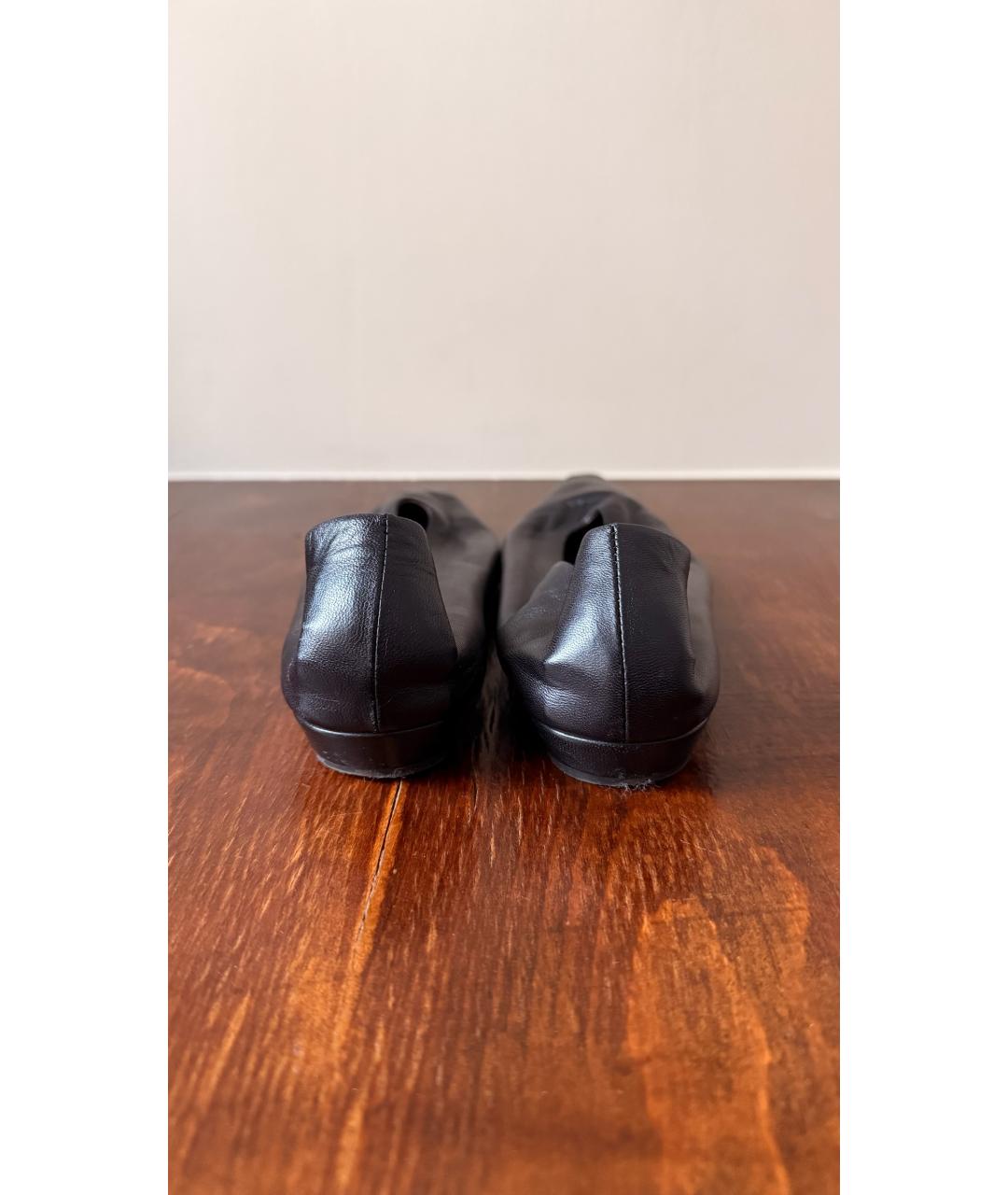 BOTTEGA VENETA Черные кожаные балетки, фото 3