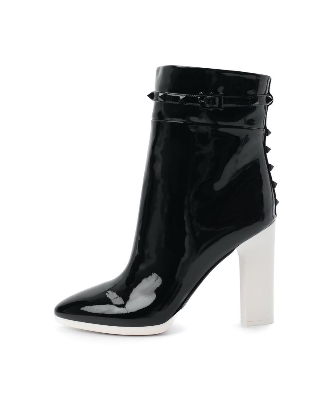 VALENTINO Черные ботильоны из лакированной кожи, фото 5