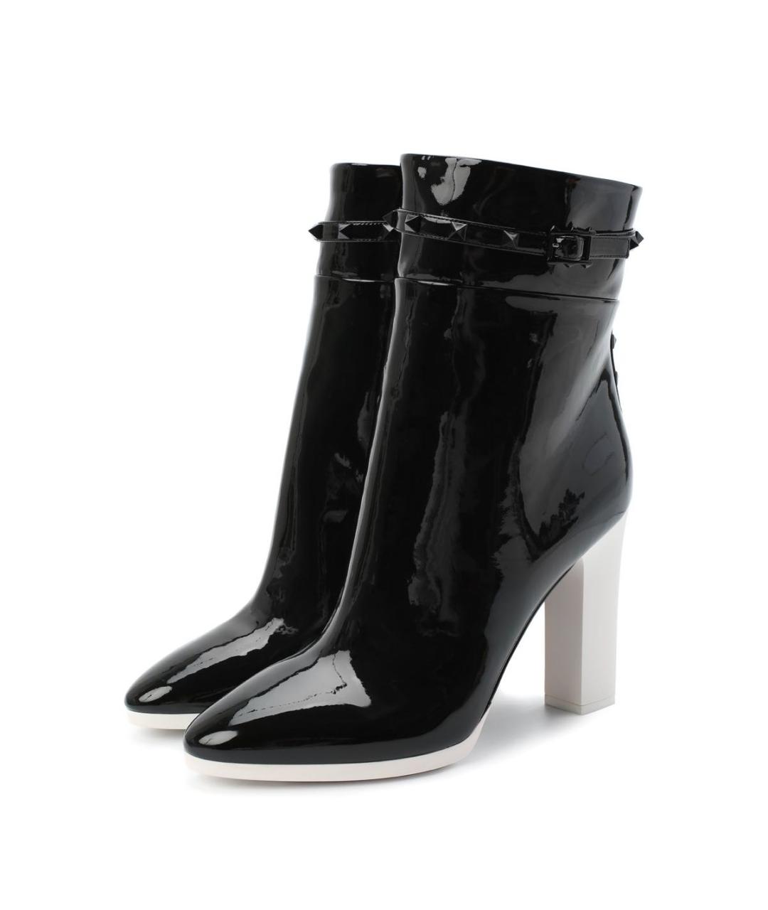 VALENTINO Черные ботильоны из лакированной кожи, фото 2