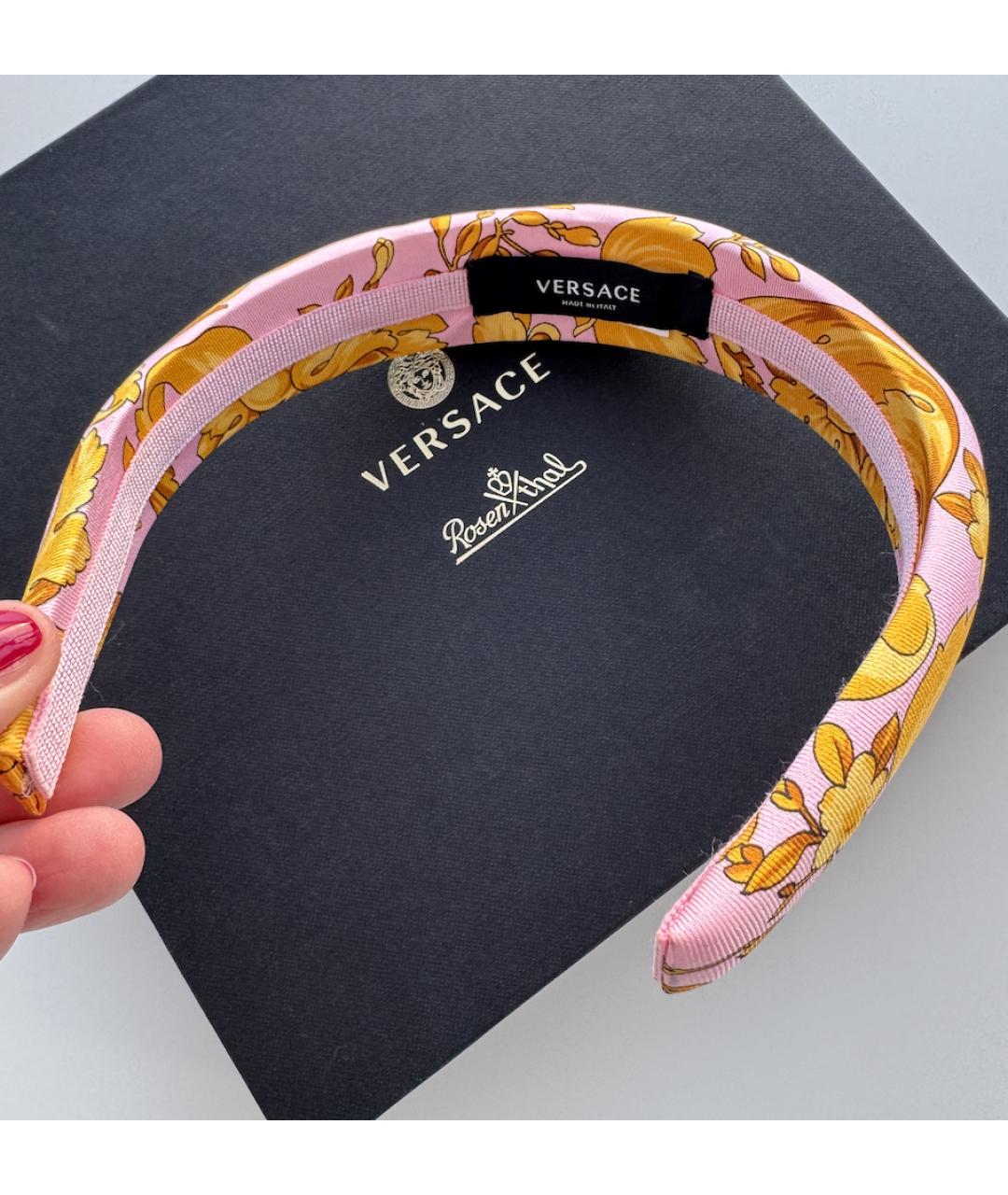 VERSACE Розовый ободок, фото 6