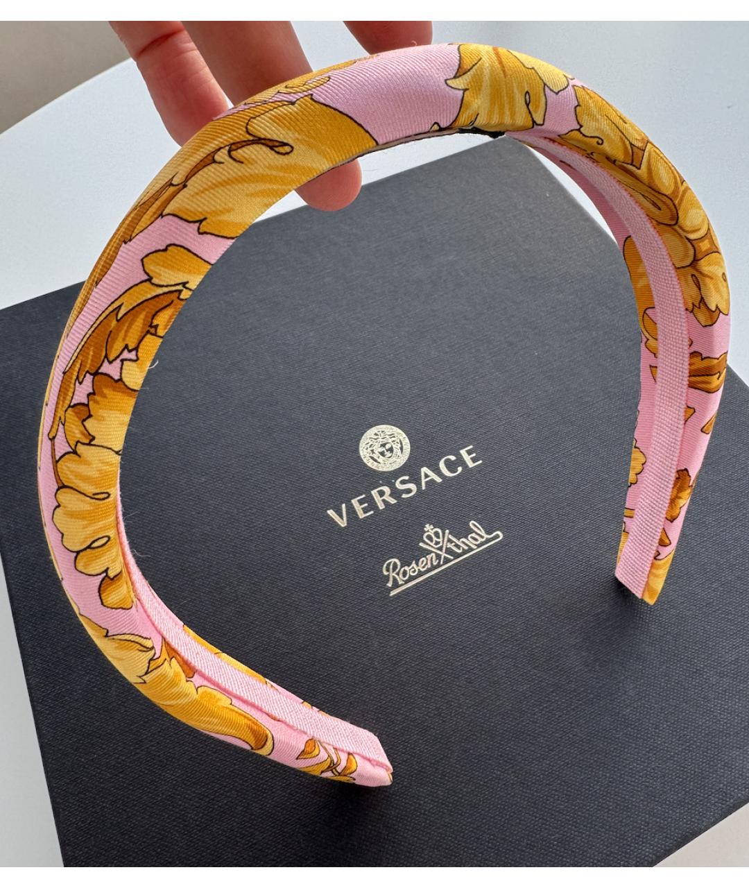 VERSACE Розовый ободок, фото 2
