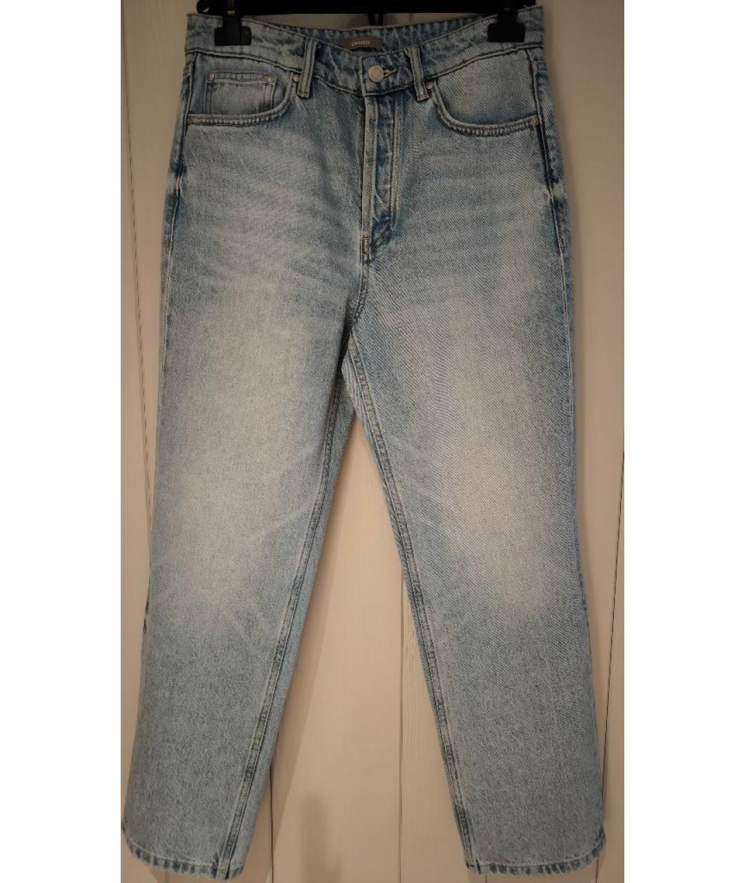 12 STOREEZ Голубые хлопковые прямые джинсы, фото 10