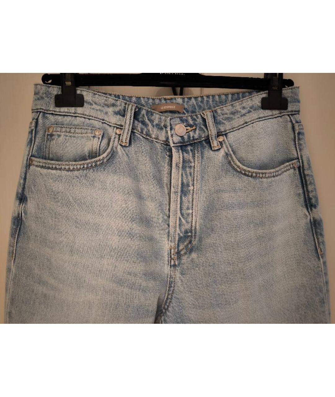 12 STOREEZ Голубые хлопковые прямые джинсы, фото 8