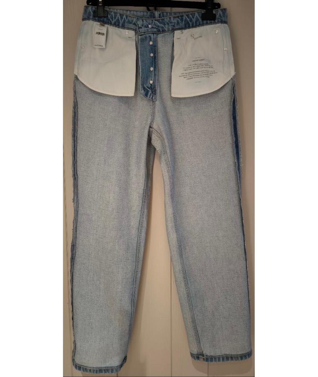 12 STOREEZ Голубые хлопковые прямые джинсы, фото 6