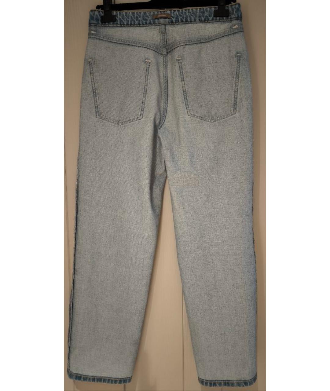 12 STOREEZ Голубые хлопковые прямые джинсы, фото 7