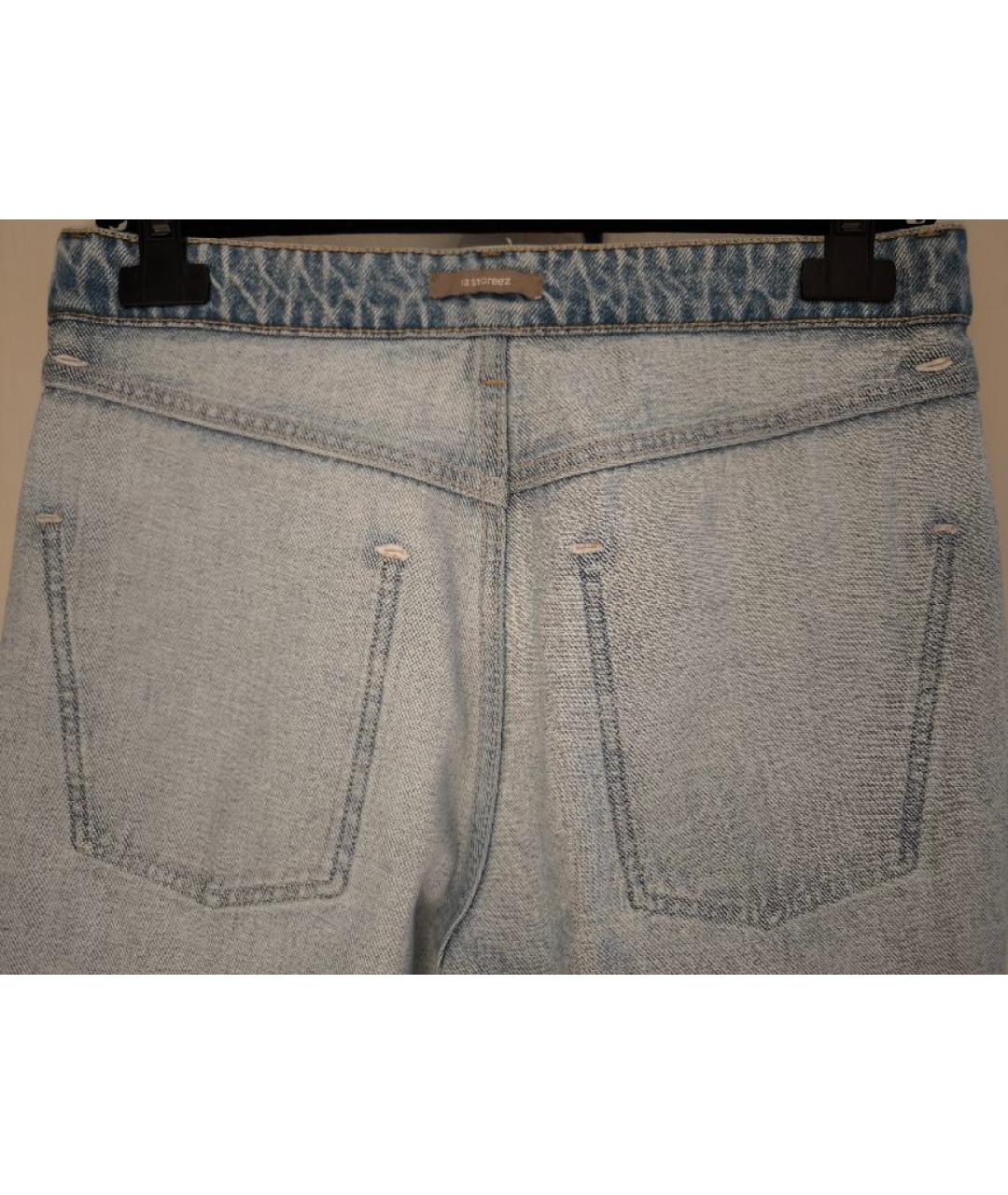 12 STOREEZ Голубые хлопковые прямые джинсы, фото 3