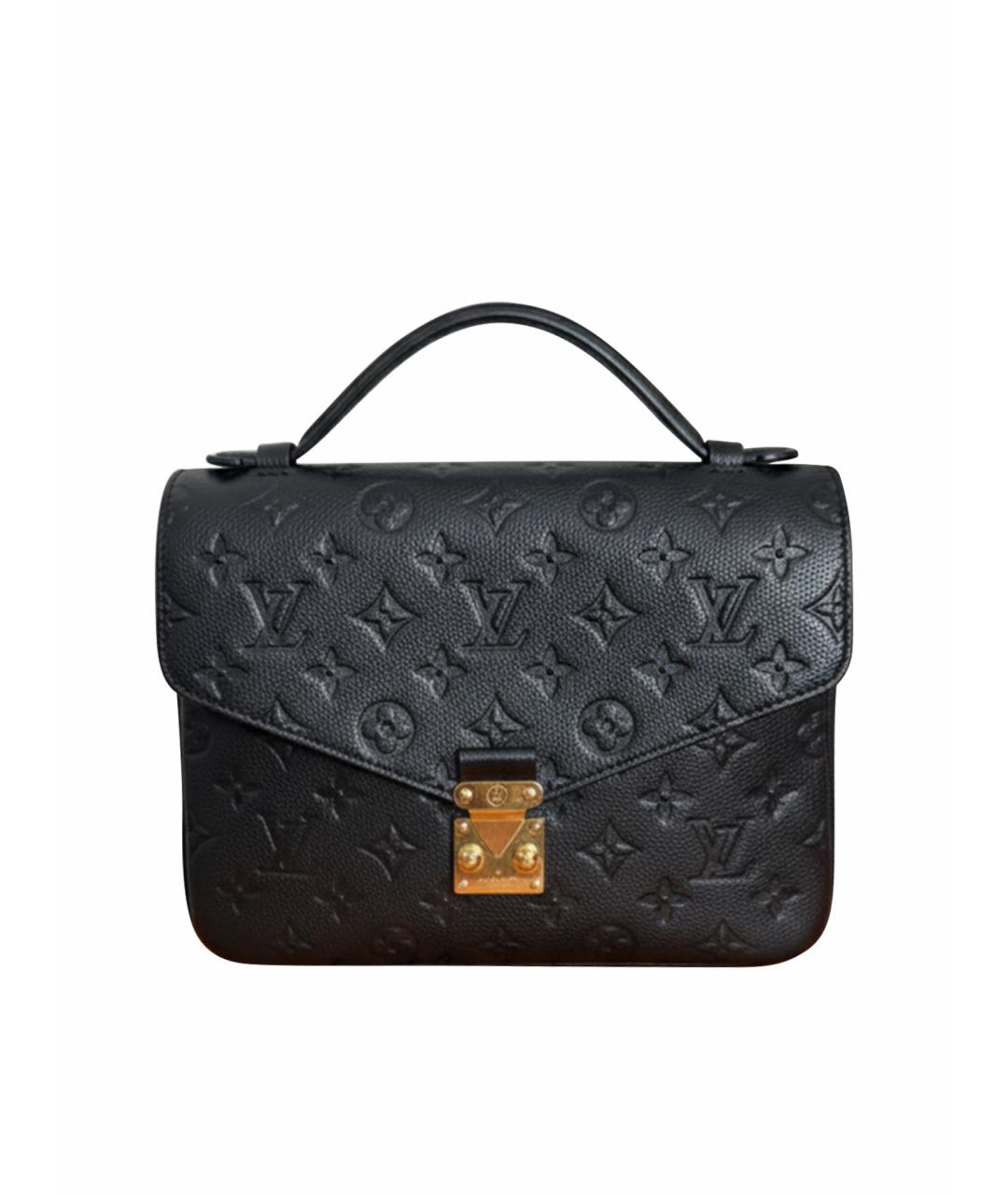 LOUIS VUITTON Черная кожаная сумка через плечо, фото 1