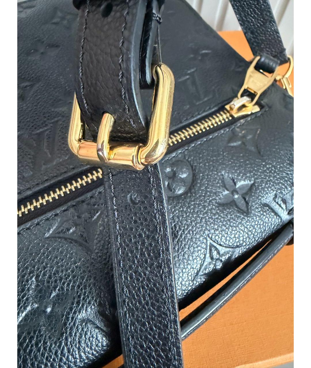 LOUIS VUITTON Черная кожаная сумка через плечо, фото 7