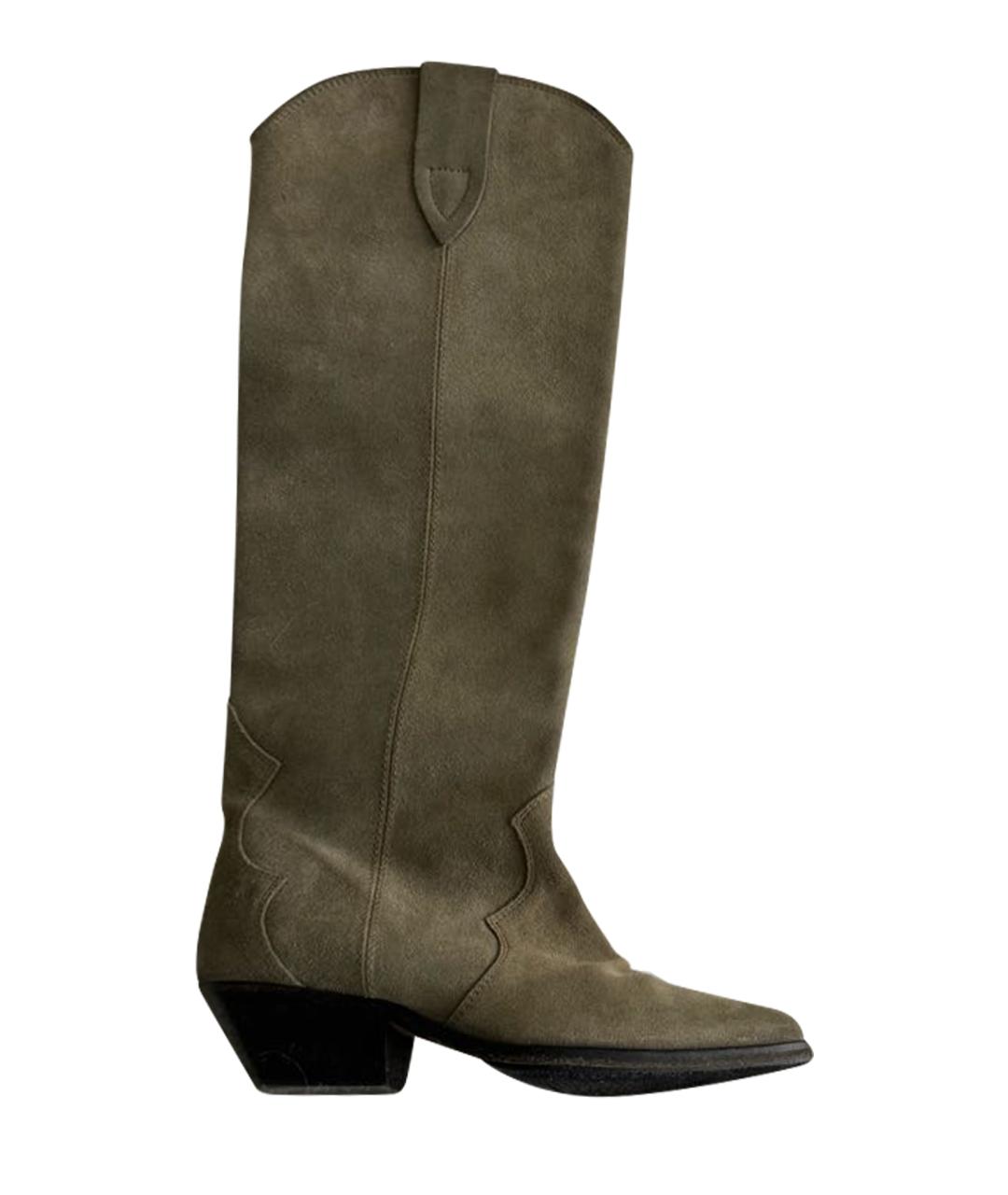 ISABEL MARANT Зеленые замшевые сапоги, фото 1