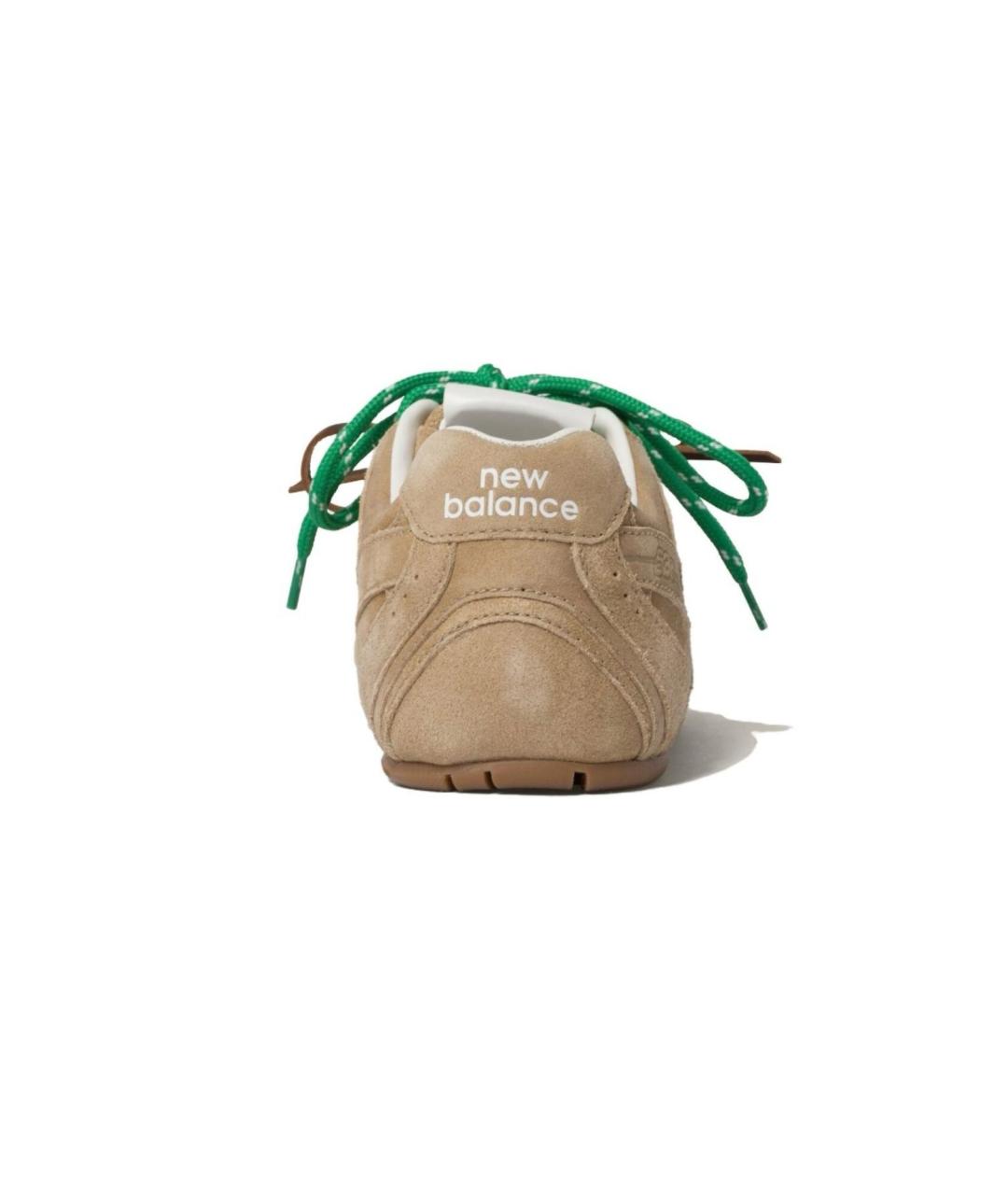 MIU MIU Бежевые замшевые кроссовки, фото 3