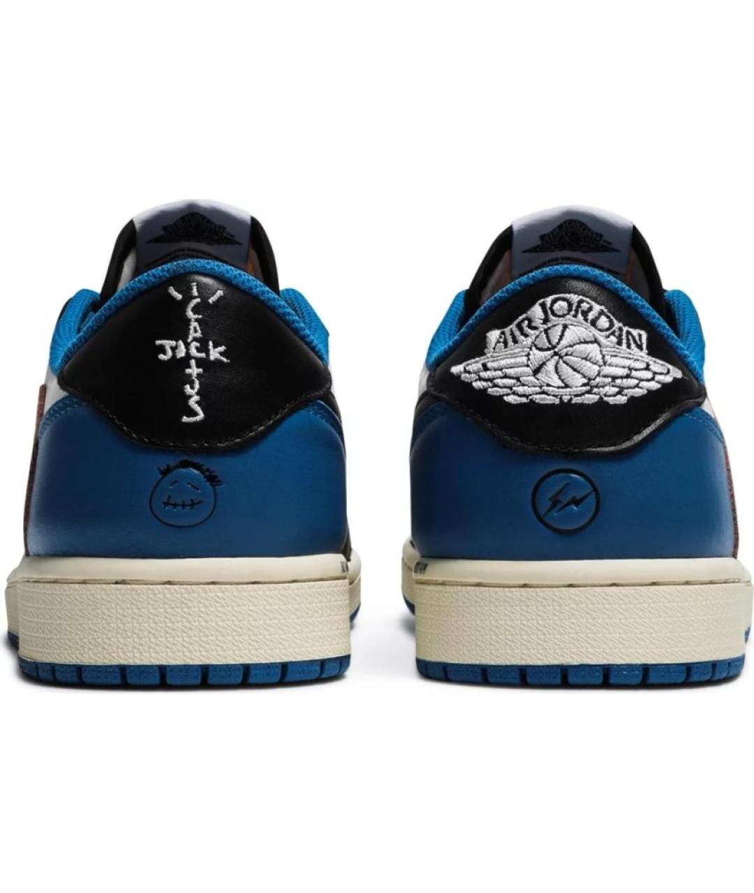 JORDAN Синие кожаные кроссовки, фото 4