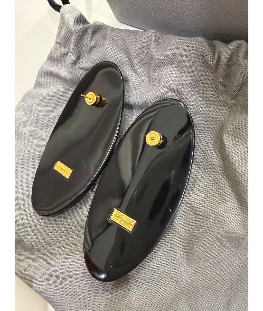 BALENCIAGA Черные пластиковые серьги, фото 2