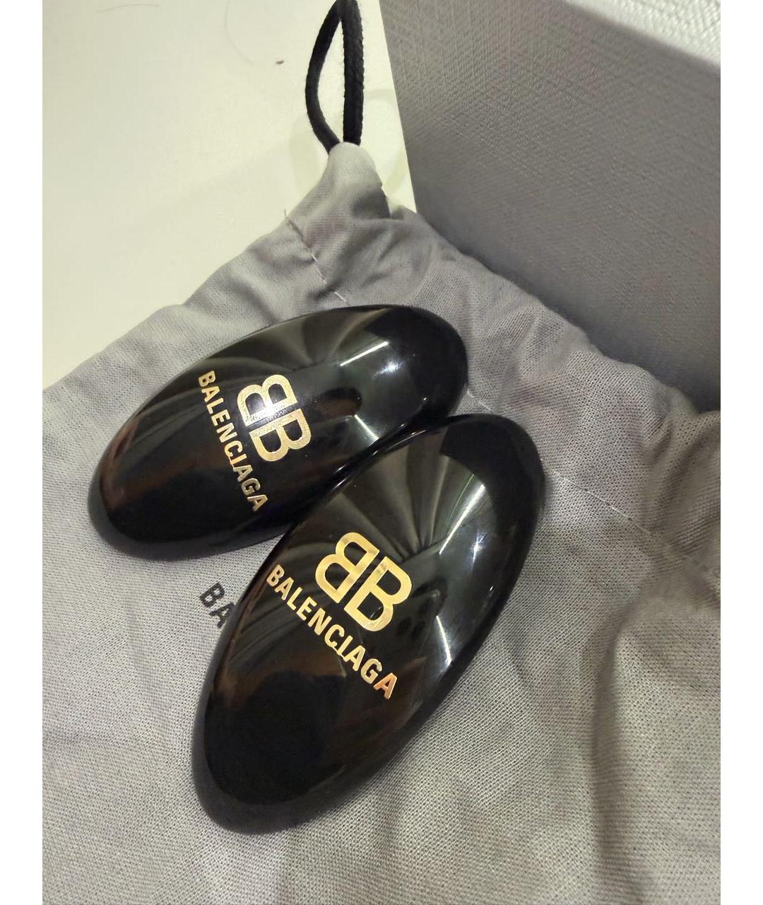 BALENCIAGA Черные пластиковые серьги, фото 5