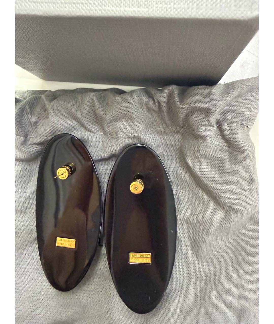 BALENCIAGA Черные пластиковые серьги, фото 4