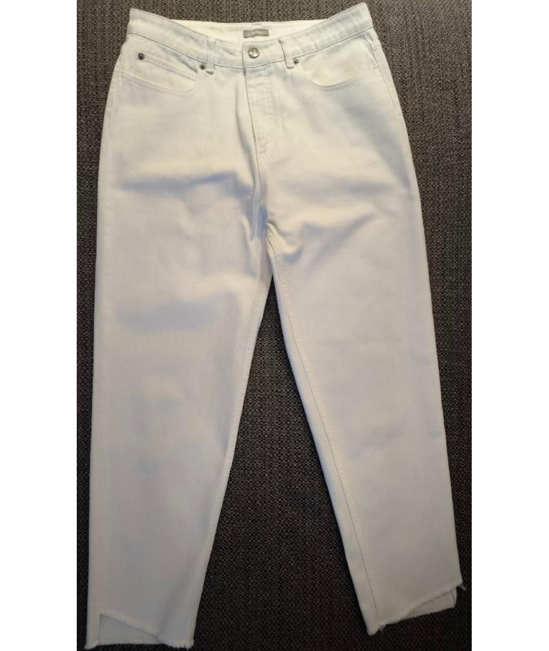 12 STOREEZ Белые хлопковые джинсы слим, фото 10